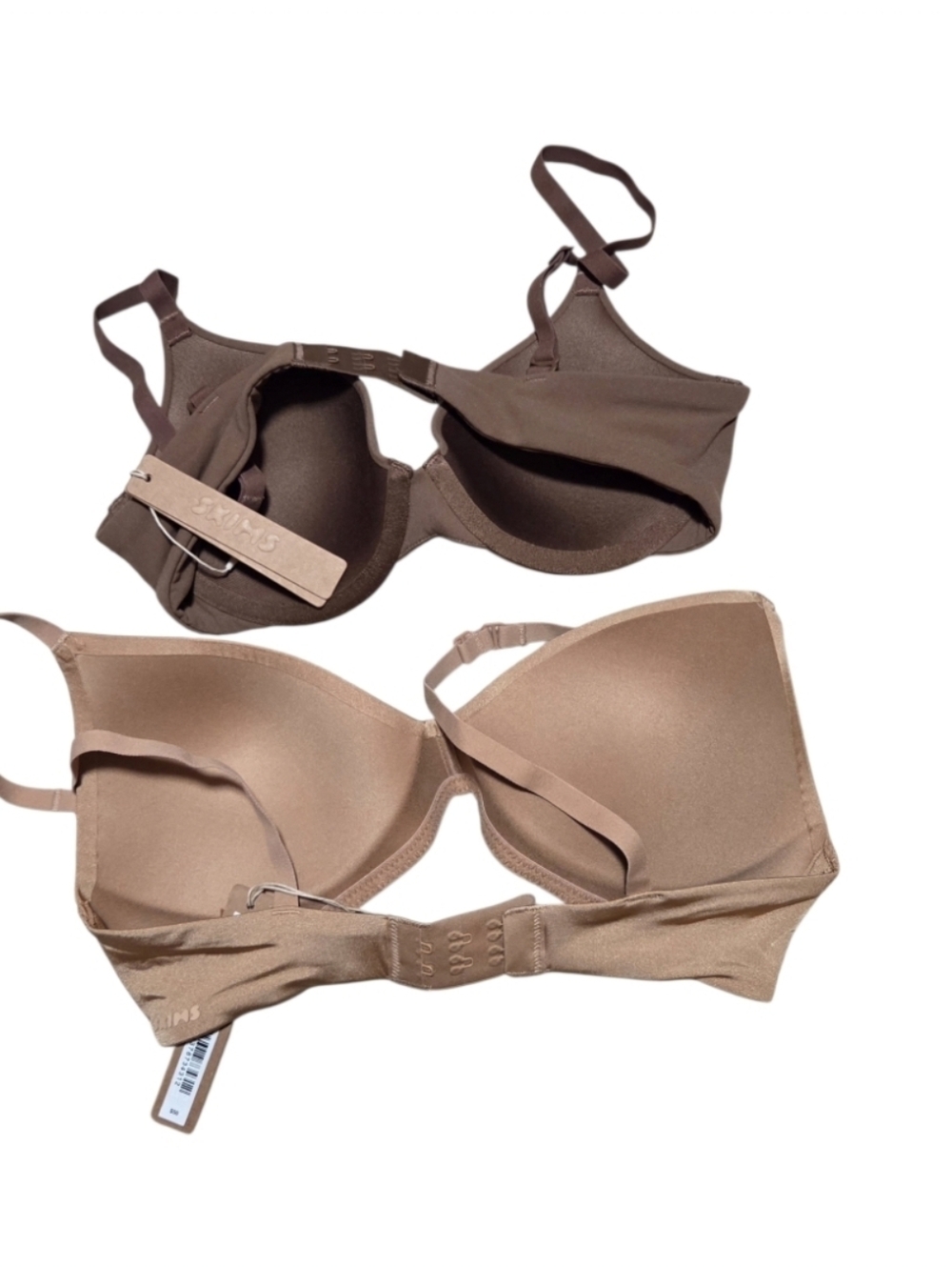 Pair of TWO Skims T Shirt Bras Size 32B Brown & Beige New With Tags! - Picture 2 of 4